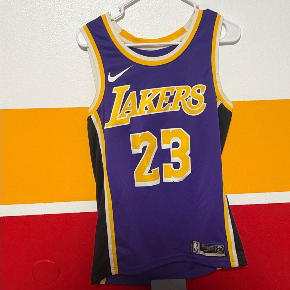 Nike Purple and Yellow Lakers Jersey